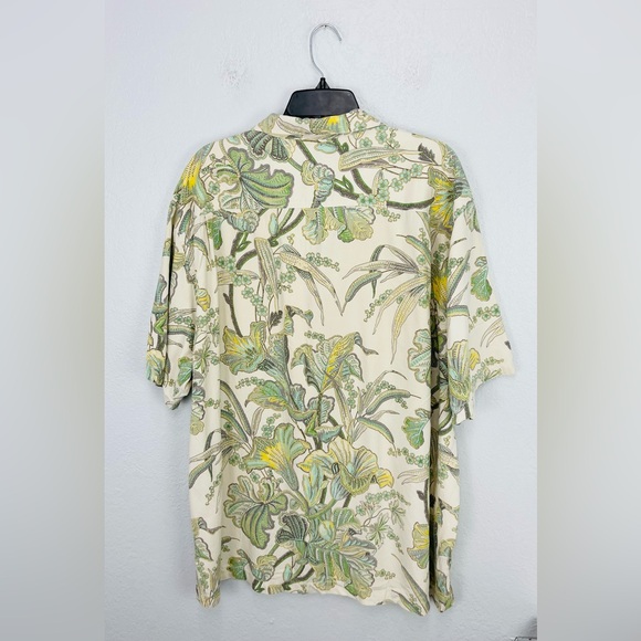 Tommy Bahama Men’s Hawaiian Green Tropical Floral Silk Button Down Shirt XXL - Picture 6 of 8